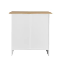 Modern Bedside Cabinet with Storage Drawers, Handles, Side Tables for Living Room, Sitting Room, Bedroom, Hallway, 80x40x80 cm, White(m-8)
