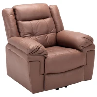 Power Lift Recliner, Executive Reclining Chair with Heating Massage Points for Elderly, Soft Upholstery and Sturdy Frame, 99x83x106 cm, Brown(m-2)