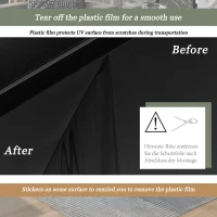 Stylish High Gloss Coffee Table with Rotating Top, 16-Colour LED Light, Rectangular Occasional Table with Lift Top, 70x70x36 cm, Black(m-8)