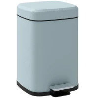 HOMCOM 12L Modern Boxy Metal Home Kitchen Bin - Light Green(m-1)