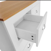 Modern Bedside Cabinet with Storage Drawers, Handles, Side Tables for Living Room, Sitting Room, Bedroom, Hallway, 80x40x80 cm, White(m-11)