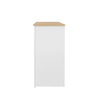 Modern Bedside Cabinet with Storage Drawers, Handles, Side Tables for Living Room, Sitting Room, Bedroom, Hallway, 80x40x80 cm, White(m-9)