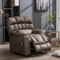 Ergonomic Leather Recliner Chair with Heating, Power Lift Mechanism, Electric Heavy Duty Massage Chair for Elderly, 93x93x102 cm, Brown(m-9)