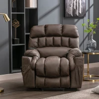 Ergonomic Leather Recliner Chair with Heating, Power Lift Mechanism, Electric Heavy Duty Massage Chair for Elderly, 93x93x102 cm, Brown(m-10)