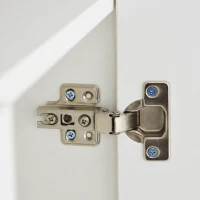 Modern Sideboard Cabinet with LED Lights, High Gloss Design, 3-Door Remote Control Kitchen Unit for Home Decor, 130x35x95 cm, White(m-12)