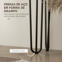 HOMCOM Mesa Consola Moderna Mesa de Entrada com Patas de Aço Anti-Tombo Móvel de Entrada 110x25x79,5 cm Madeira(m-5)