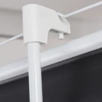 HOMCOM Ecrã de Projeção Manual com Suporte 100 Polegadas Formato 4:3 para Interior e Exterior 203x152 cm Branco(m-9)