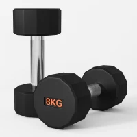 SPORTNOW 2 x 8kg Dumbbells Weights Set with 12-Sided Shape and Non-Slip Grip for Men Women Home Gym Workout(m-8)