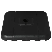 Outsunny Base para Chapéu de Sol de 4 Peças Recarregável com Água 90kg Areia 130kg Pesos para Base Cruzada de Chapéu de Sol para Jardim Terraço Pátio 98x98x13cm Preto(m-11)