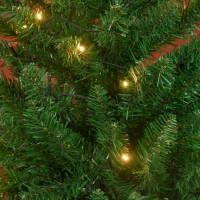 HOMCOM Árvore de Natal Artificial Ignífugo com 502 Ramos 150 Luzes LED IPX2 8 Modos Folhas de PVC Base Dobrável e Suporte Metálico Verde(m-9)