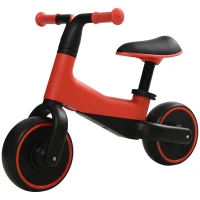 AIYAPLAY Bicicleta sem Pedais para Crianças acima de 18 Meses com Assento Ajustável em 30-36,5 cm Rodas de Ø19 cm 66,5x34x46,5 cm Vermelha(m-11)