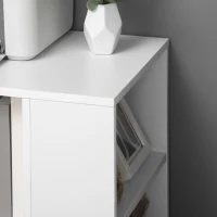 Vinsetto Armário para Impressora Móvel Auxiliar de Escritório com Rodas e Prateleiras Abertas Carga Máxima 30kg 60x40x75,8cm Branco(m-8)