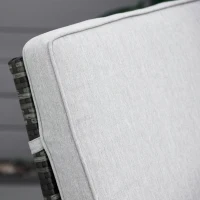 Outsunny Conjunto de 2 Almofadas para Espreguiçadeira de Exterior 183x55x7cm Amovíveis Laváveis e Acolchoadas Almofadas de Algodão para Cadeiras de jardim Terraço Varanda Cinza Claro(m-9)