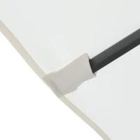 HOMCOM Chapéu de Sol de Jardim 245x245x248cm Chapéu de Sol Excêntrico com Rotação 360° Inclinação de 5 Níveis com Manivela e Ventilação para Pátio Terraço Creme(m-4)