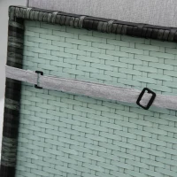 Outsunny Conjunto de 2 Almofadas para Espreguiçadeira de Exterior 183x55x7cm Amovíveis Laváveis e Acolchoadas Almofadas de Algodão para Cadeiras de jardim Terraço Varanda Cinza Claro(m-8)