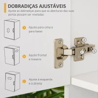 HOMCOM Armário de Armazenamento de Cozinha Armário Alto com 3 Gavetas 3 Portas e Prateleiras Interiores Ajustáveis móvel Auxiliar para Sala de Jantar Sala de Estar 80x39,5x183,5cm Branco(m-7)