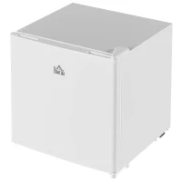 HOMCOM Mini Frigorífico Silencioso 46L Classe F com Temperatura Ajustável e Porta Reversível 48x44x49 cm Branco(m-11)