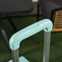 HOMCOM Winkelwagen Winkeltrolley, Trapklimmer, Opvouwbaar, Telescoopgreep, tot max. 65 Kg Belastbaar, Groen(m-7)