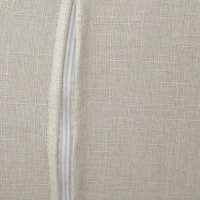 HOMCOM Loungesessel mit Hocker, Bezug in Leinenoptik, Holzrahmen, bis 120 kg, Cremeweiß/Natur(m-9)