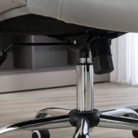Vinsetto Bureaustoel met Kantelfunctie, Hoogte Verstelbaar, Fluwelen Look, tot 120 kg, Lichtgrijs(m-9)
