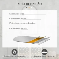HOMCOM Espelho de Parede 65x110 cm Espelho de Entrada com Estrutura de Madeira em Forma de Janela Espelho Decorativo Preto(m-5)