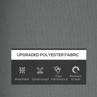 Outsunny 4 Pieces Outdoor Seat Cushions with Backrest, Fabric and PE Rattan Cover, Water Repellent Seat Pads for Chair, Swing, Sofa, Grey(m-4)