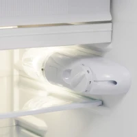 Réfrigérateur Portable à Une Porte avec Mini Congélateur, Capacité Totale de 91 Litres, Consommation Annuelle de 85 kWh, Lumière LED, 48x51x87,5 cm, Rouge(m-9)
