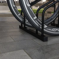 SPORTNOW Râtelier 2 vélos range-vélos support rangement vélo à pneu 61 mm dim. 50L x 34l x 27,5H cm acier noir(m-9)