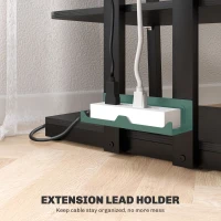 HOMCOM HiFi Stand, with Four Storage Shelves - Black(m-6)