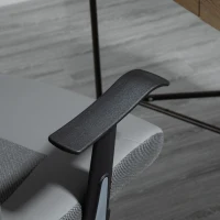 Vinsetto Ergonomiczne krzesło biurowe Biurowe krzesło obrotowe Wygodne i miękkie Szara sztuczna skóra Metalowa podstawa(m-8)