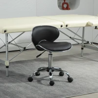 HOMCOM Adjustable Rolling Swivel Beauty Salon Chair, Stool for Spa, Black(m-7)