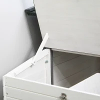 PawHut Chicken Coop Small Animal Pet Cage w/ Nesting Box Outdoor Run Wooden(m-9)