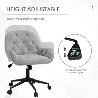 Vinsetto Ergonomiczny fotel wypoczynkowy z miękkim mechanizmem regulacji Jasnoszary metaliczny aksamit(m-4)