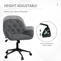 Vinsetto Ergonomiczny fotel wypoczynkowy z miękkim mechanizmem regulacji Ciemnoszary metaliczny aksamit(m-4)