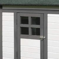 PawHut Chicken Coop Small Animal Pet Cage w/ Nesting Box Outdoor Run Wooden(m-8)