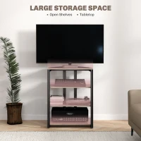 HOMCOM HiFi Stand, with Four Storage Shelves - Grey(m-4)
