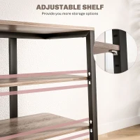 HOMCOM HiFi Stand, with Four Storage Shelves - Grey(m-5)