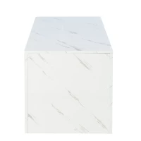 Table basse moderne relevable avec LED à 16 couleurs, télécommande et grand espace de rangement, 100x50x50 cm, Blanc(m-8)