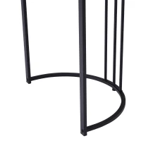 Modern Rectangular Extendable Dining Table with Adjustable Feet, Marble Pattern MDF Top and Metal Frame, 140x80x75 cm, White/Black(m-12)