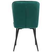 Set of 2 Upholstered Modern Wingback Chair with Metal Legs, Velvet Accent Chairs for Dining Room, Living Room, Kitchen, 47x43x86 cm, Green(m-12)