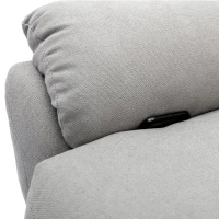 Fauteuil de Relaxation Inclinable Manuel avec Repose-pieds Extensible, Poche Latérale, en Tissu et Éponge, 82x92x99 cm, Gris(m-6)