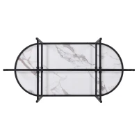 Modern Luxury 6 Seater Dining Table Set with Six Chairs, MDF Seat Cushions and Gold-Plated Iron Frames, Black(m-11)