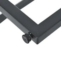 Modern Oblong Dining Room Table with L-Shaped Support Legs, Marble Top Extendable Table with Metal Frame, 140x80x75 cm, White+Black(m-14)