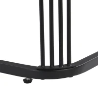 Couchtisch Stapelbarer 2er-Set 60x60 mit Schublade Hochglänzende Marmoroptik Glasplatte schwarze Beine schwarz(m-11)