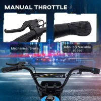 HOMCOM 24V Electric Motorbike with Twist Grip Throttle, Music, Horn, 12" Pneumatic Tyres, 16km/h Max Speed - Blue(m-4)