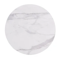 Ensemble de Tables Basses Gigognes Modernes en Style Marbre PVC avec Design Élégant et Espace de Rangement, 70x70x40 cm + 60x60x25,5 cm, Gris(m-10)