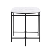 Modern Luxury 6 Seater Dining Table Set with Six Chairs, MDF Seat Cushions and Gold-Plated Iron Frames, Black(m-14)