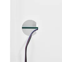 Vitrine lumineuse LED multifonctionnelle, 16 couleurs, avec 2 portes, 5 étagères en verre, interface USB, salon et bureau, 59,5x35x182 cm, Blanc(m-12)