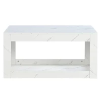 Table basse moderne relevable avec LED à 16 couleurs, télécommande et grand espace de rangement, 100x50x50 cm, Blanc(m-6)