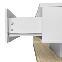 Ensemble de Tables Basses s et Extensibles avec Deux Tiroirs, Design Élégant en MDF, 70x70x42/56,5 + 60x60x24 cm, Blanc(m-10)